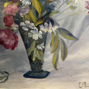 Lucien MARINGER (1903-1981) « Bloemen » schilderij olie op doek