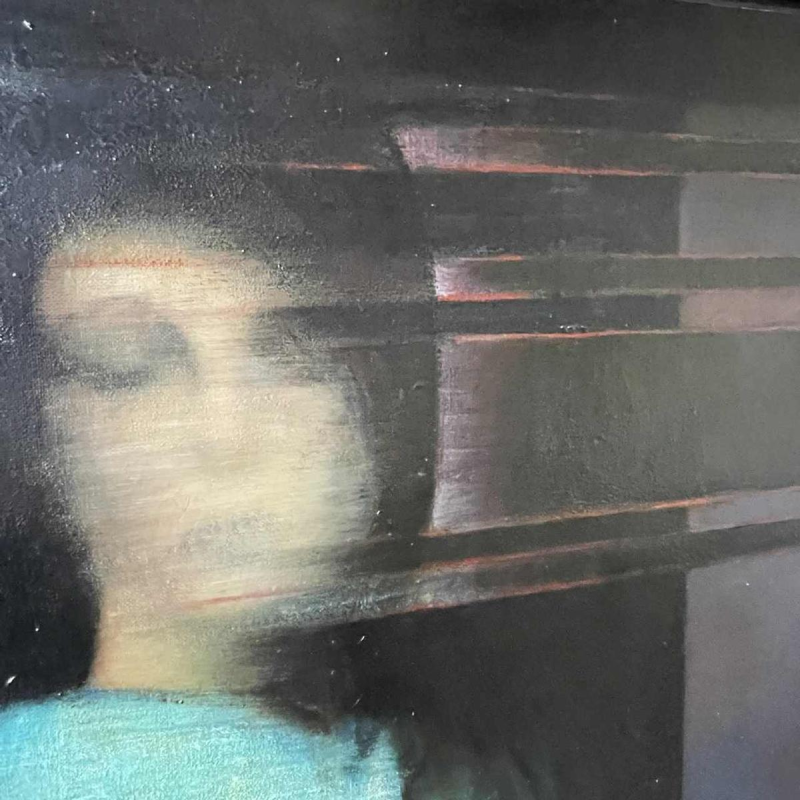 MACKOWIAK ERWIN 'Confidences féminines' tableau Pop'Art / Hyperréaliste belge, peintre huile sur toile, 1969