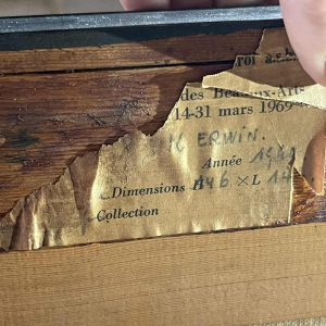 MACKOWIAK ERWIN 'Confidences féminines' tableau Pop'Art / Hyperréaliste belge, peintre huile sur toile, 1969