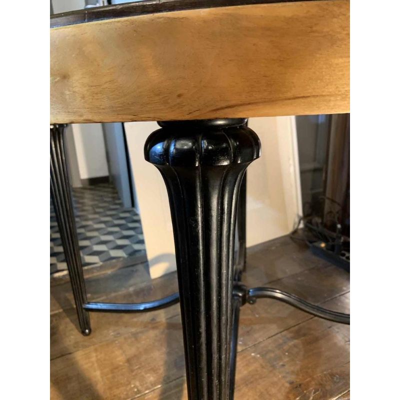 SUE ET MARE (attributed) Art Deco Inlaid Sycamore Ebony Side Table, 1920s