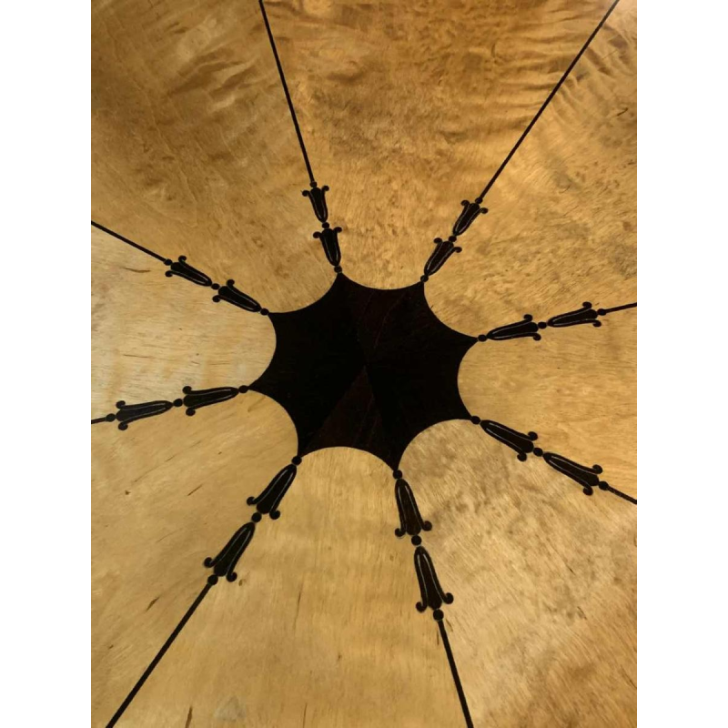 SUE ET MARE (attributed) Art Deco Inlaid Sycamore Ebony Side Table, 1920s