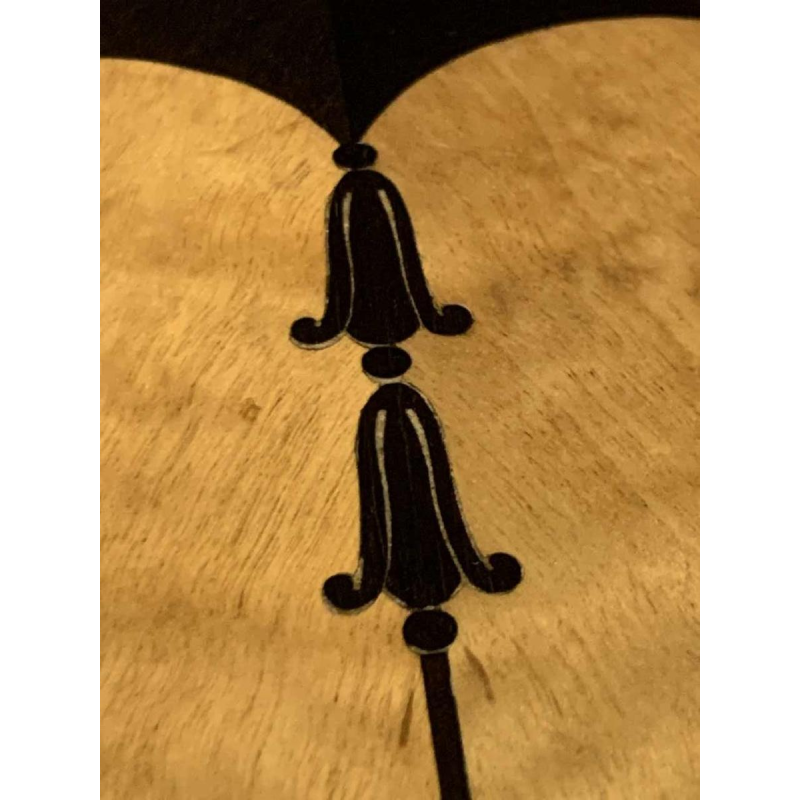 SUE ET MARE (attributed) Art Deco Inlaid Sycamore Ebony Side Table, 1920s