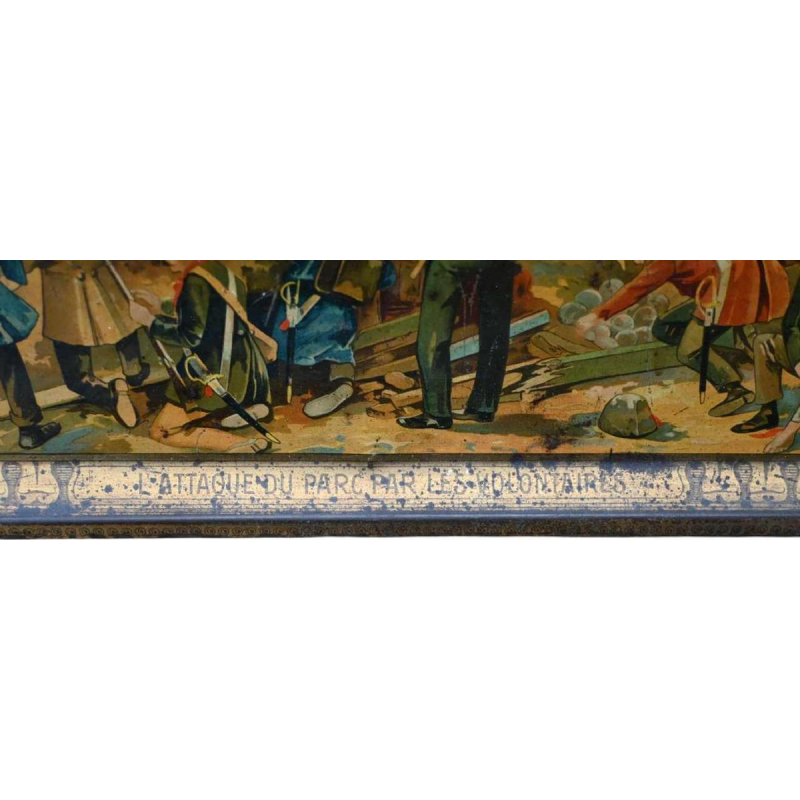 Tin tray with Michiels chocolate advertising 1905, 75 years of independence