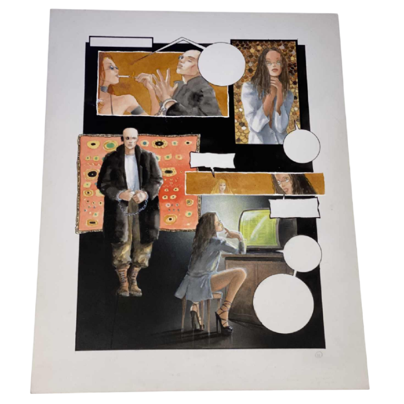 Marine de Sailly, original artwork erotic album “Les 100.000 femmes“ 2012