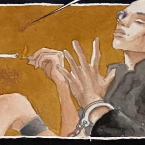 Marine de Sailly, origineel artwork erotisch album “Les 100.000 femmes“ 2012