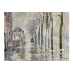 Renée PRINZ « Boulevard de la Meuse à Jambes Namur pendant les inondations 1920