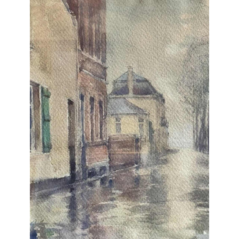 Renée PRINZ « Boulevard de la Meuse à Jambes Namur pendant les inondations 1920