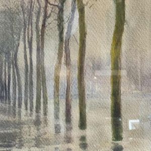 Renée PRINZ « Boulevard de la Meuse à Jambes Namur pendant les inondations 1920