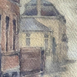 Renée PRINZ « Boulevard de la Meuse à Jambes Namur pendant les inondations 1920