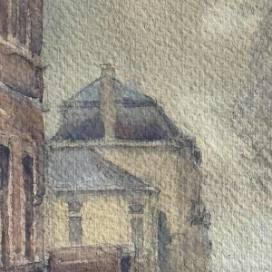 Renée PRINZ « Boulevard de la Meuse à Jambes Namur pendant les inondations 1920