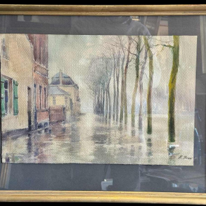 Renée PRINZ « Boulevard de la Meuse à Jambes Namur pendant les inondations 1920