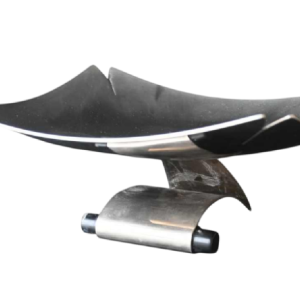 Lino Sabattini, centre de table moderniste sculptural en métal argenté, Italie 1970s