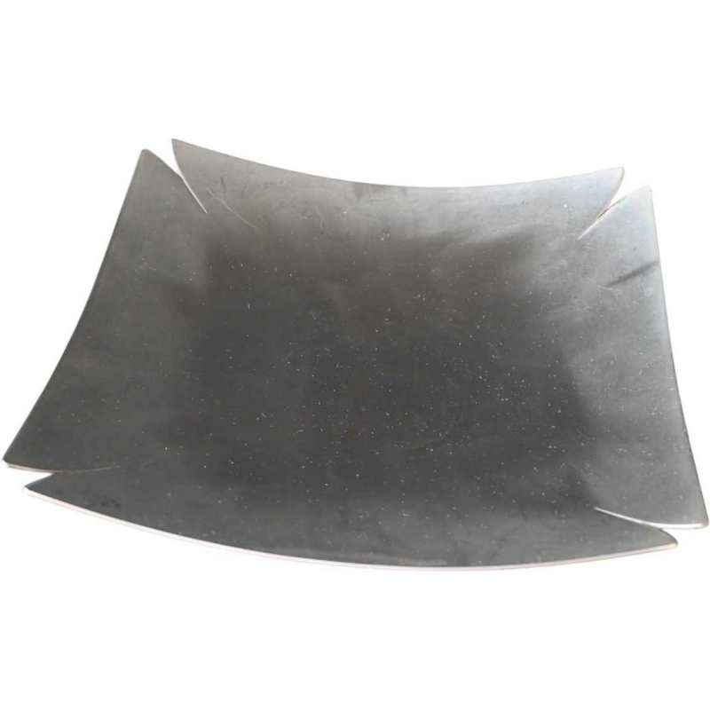 Lino Sabattini, modernistisch sculpturaal tafelstuk van verzilverd metaal, Italië, jaren 70