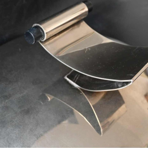 Lino Sabattini, modernist sculptural centrepiece in silver metal, Italy, 1970s