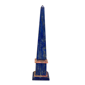 Sculpture “Obelisk” lapis lazuli & rhodochrosite, ca 1970