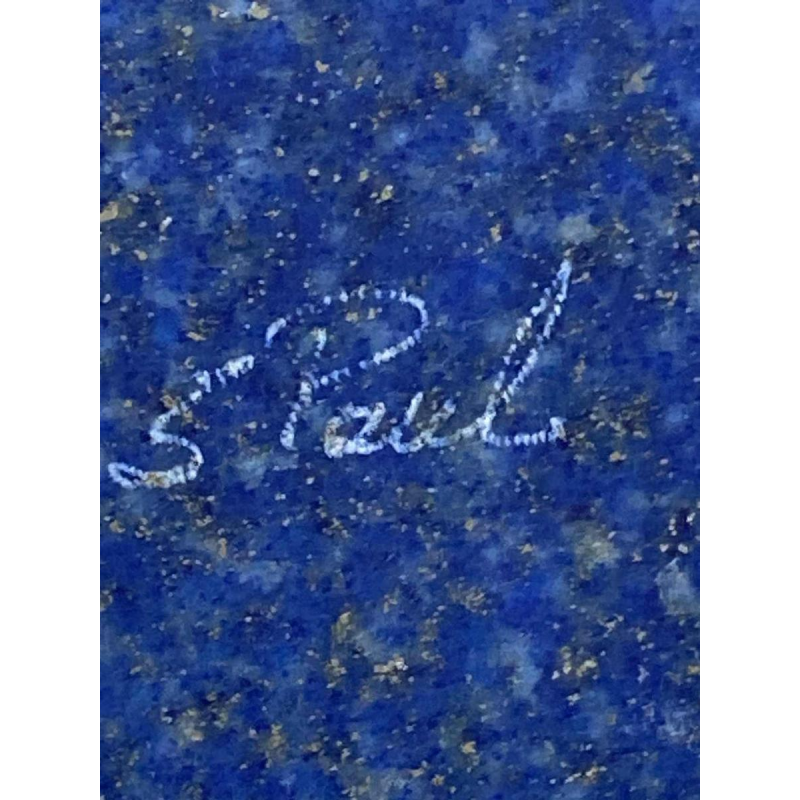 Sculpture “Obelisk” lapis lazuli & rhodochrosite, ca 1970