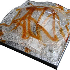 Toni Zuccheri pour Mazzega à Murano, paire d'appliques vintage en verre, 1970s