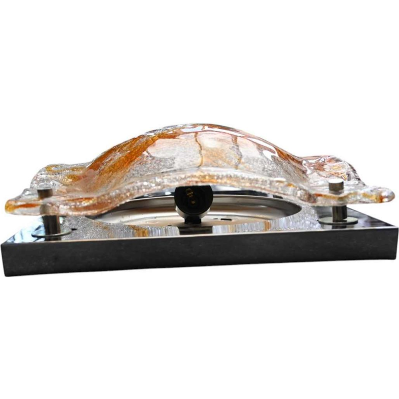 Toni Zuccheri voor Mazzega in Murano, paar vintage glazen wandlampen, 1970