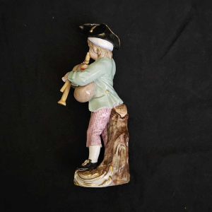 Meissen porcelain Child with bagpipes Germany late 19th c