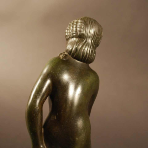 Just Andersen "Femme nue" Sculpture danoise en disko métal patiné bronze 1925s