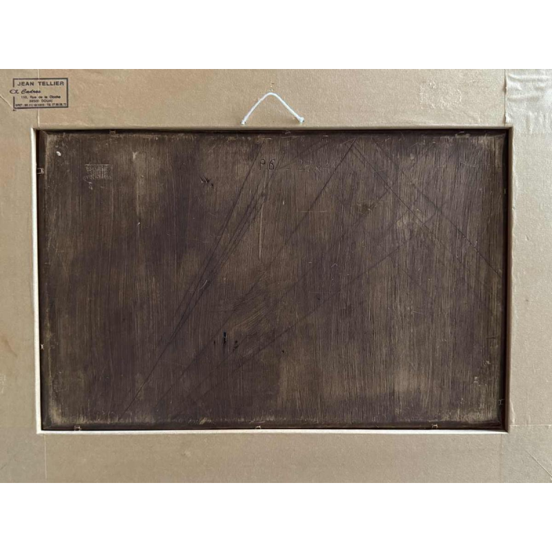 Willy PANNIER “Ontspanning aan de rand van het water“ schilderij, olieverf op paneel