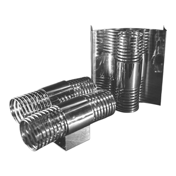 Paire d'appliques murales ' Spirale / Ressort ' en acier chrome´, Space Age ca 1970