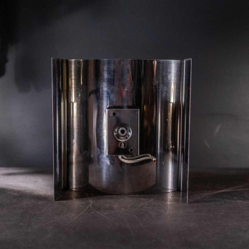 Paire d'appliques murales ' Spirale / Ressort ' en acier chrome´, Space Age ca 1970