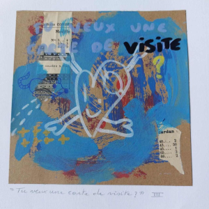 René and Ruben Gratia, Mixed media on paper, 21st c