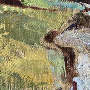 Berthe Otten-Rosier ‘Landscape, Ourthe valley ?’ painting oil on canvas