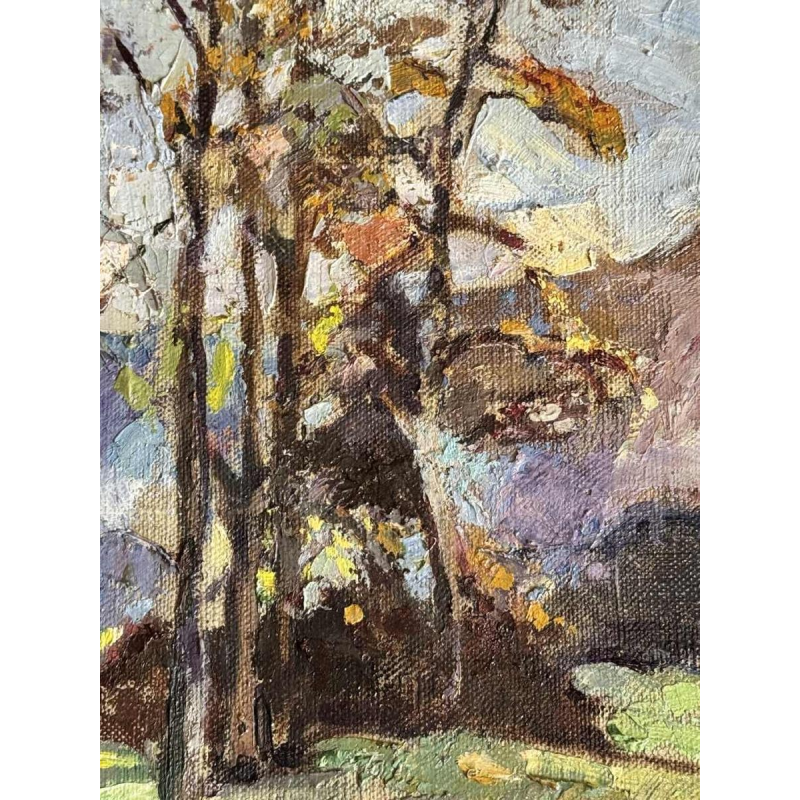 Berthe Otten-Rosier ‘Landscape, Ourthe valley ?’ painting oil on canvas