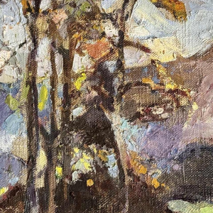 Berthe Otten-Rosier ‘Landscape, Ourthe valley ?’ painting oil on canvas