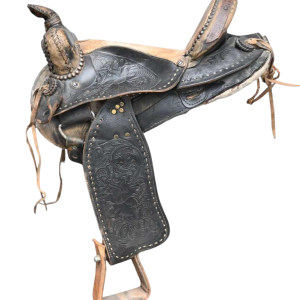 Selle de cheval Western richement décorée, milieu 20ème siècle