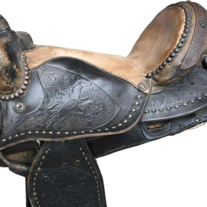Selle de cheval Western richement décorée, milieu 20ème siècle