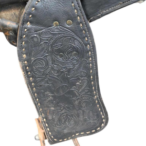 Vintage western paardenzadel rijkelijk versierd, midden 20e eeuw