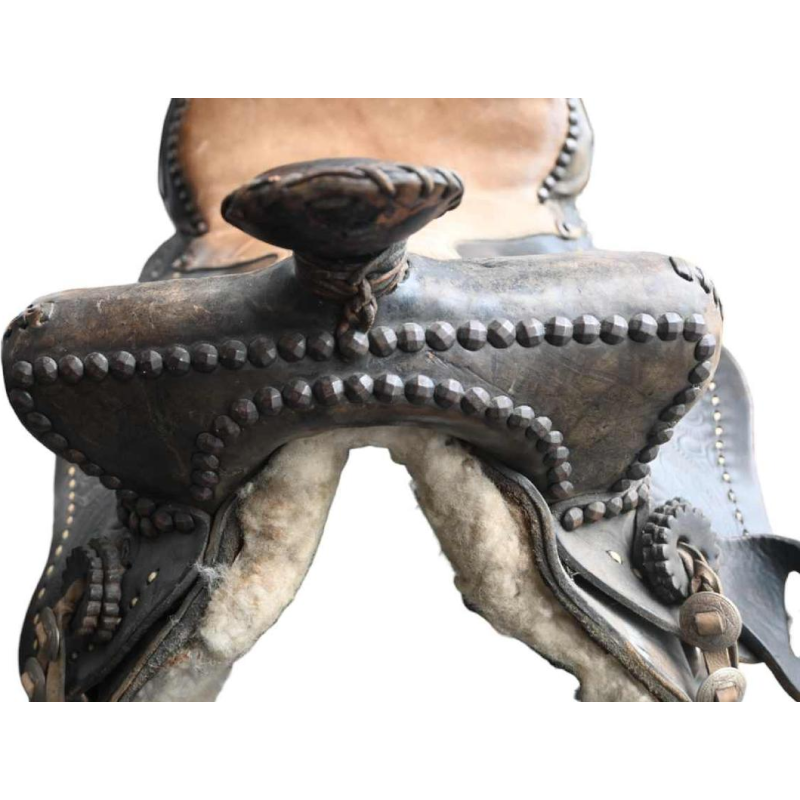 Selle de cheval Western richement décorée, milieu 20ème siècle