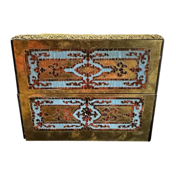 Théodore ANNEE, stamped enamelled perfume box, 19th c