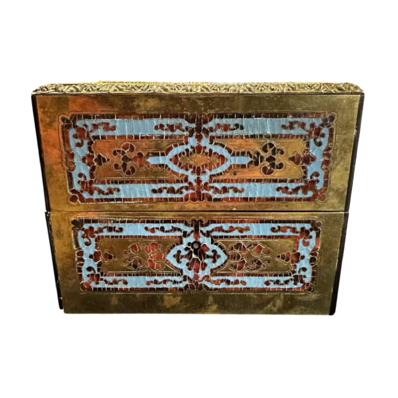 Théodore ANNEE, boîte à parfum émaillée estampillée, XIXe s