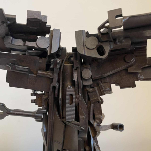 JACQUES DUFRANE 'La Victoire de Samothrace' sculpture brutaliste en acier soude´ / assemblage patine´, ca 2000