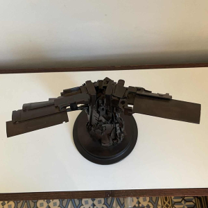 JACQUES DUFRANE 'La Victoire de Samothrace' sculpture brutaliste en acier soude´ / assemblage patine´, ca 2000