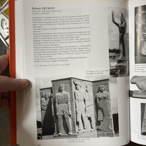 ROBERT DELNEST ' Gezicht vrouw ' sculptuur portret / buste in brons 1961