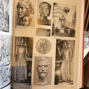 ROBERT DELNEST ' Gezicht vrouw ' sculptuur portret / buste in brons 1961