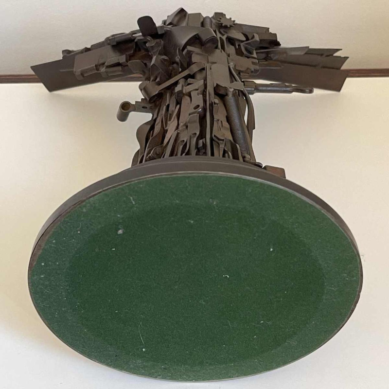 JACQUES DUFRANE La Victoire de Samothrace brutalist sculpture in welded steel / patinated assembly, ca 2000