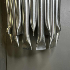 RAAK 'Concorde' paire d'appliques murales, type 'tubes d'orgue' en aluminium brosse´, ca 1970
