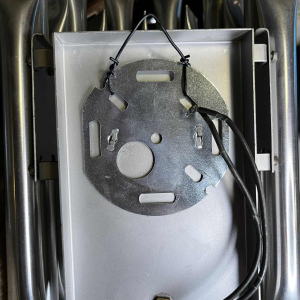 RAAK 'Concorde' paar wandlampen, 'orgelpijp' type in geborsteld aluminium, ca 1970