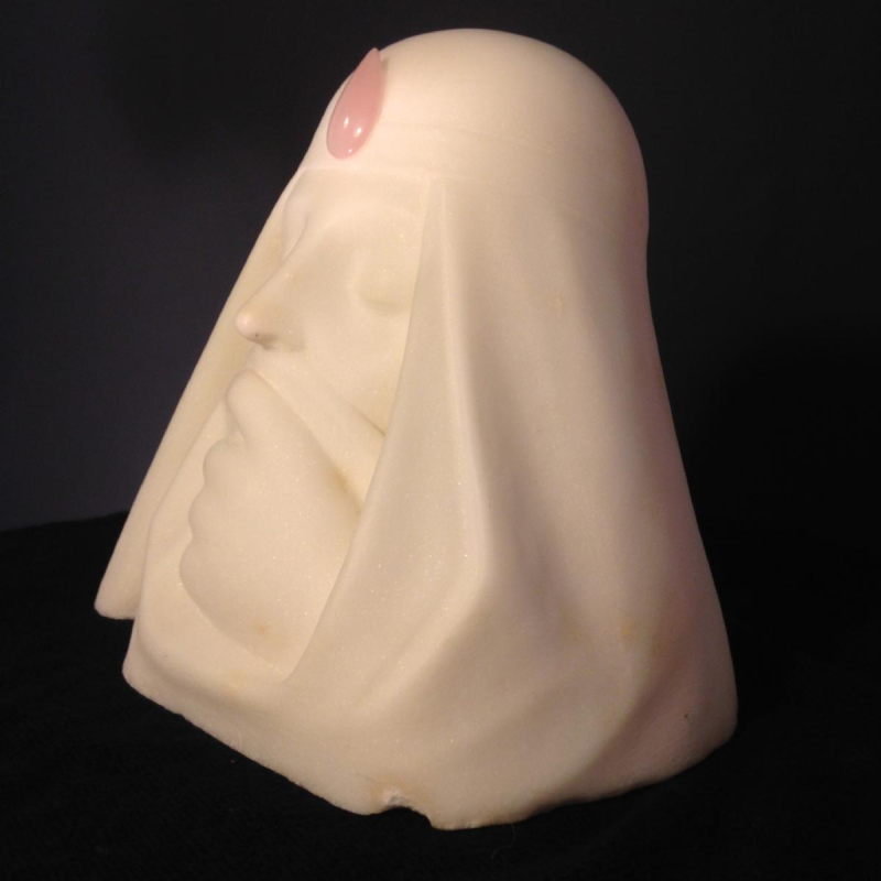 Louis Jacques Gallet, orientalist sculpture, marble symbolist woman, circa 1920