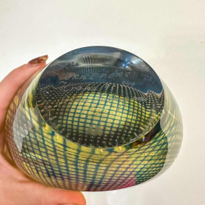 Sven Palmqvist pour Orrefors, vase Kraka N.349, verre soufflé à inclusion de bulles d'air, milieu XXe s