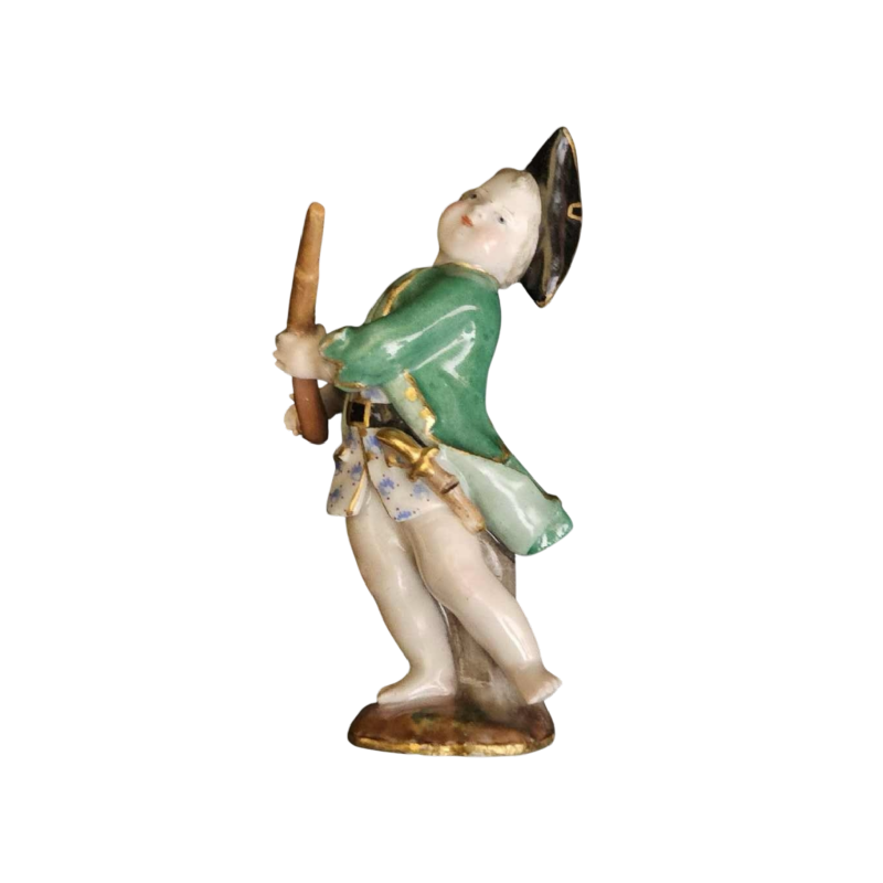 Porcelaine de Meissen, figurine 'Enfant au fusil', Allemagne fin XIXe s