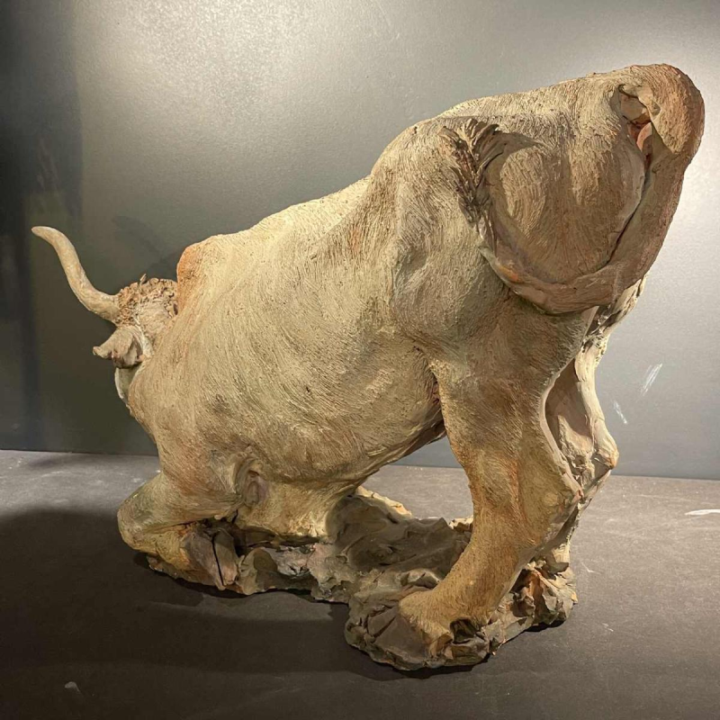PIET PIJN, Large Sculpture " Cow " Unique Piece in Clay, ca 1940
