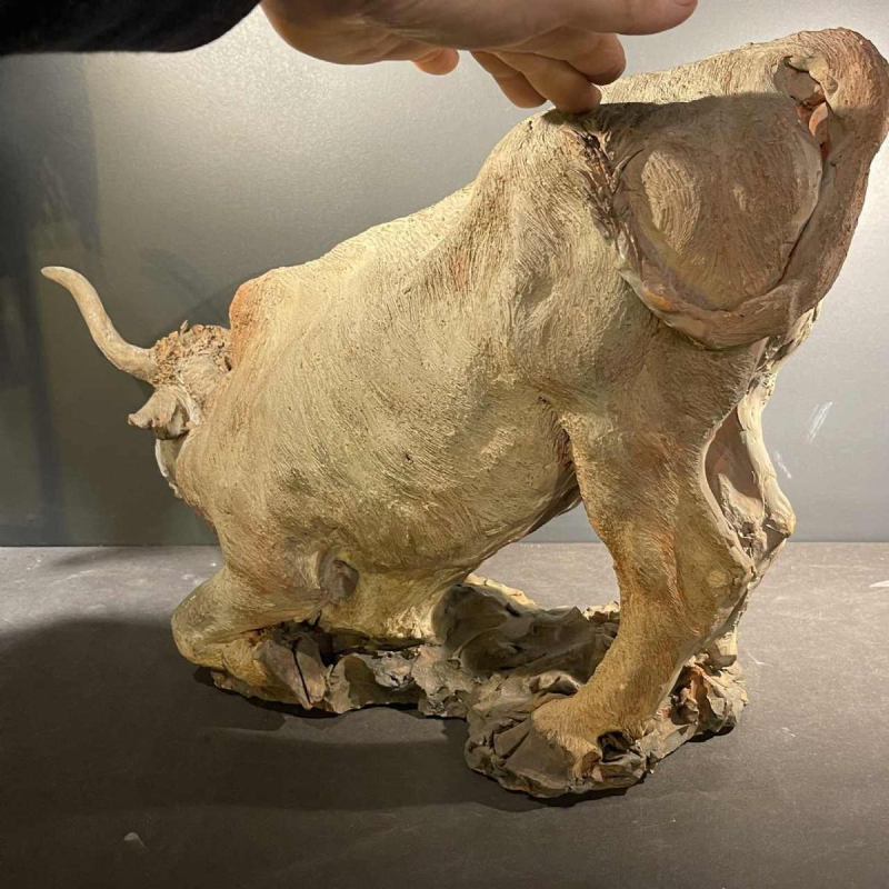 PIET PIJN, Groot Sculptuur "Koe" Uniek stuk in Terracotta, ca 1940