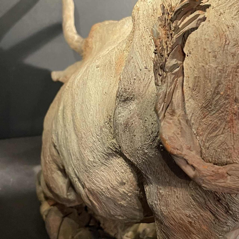 PIET PIJN, Large Sculpture " Cow " Unique Piece in Clay, ca 1940